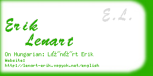 erik lenart business card